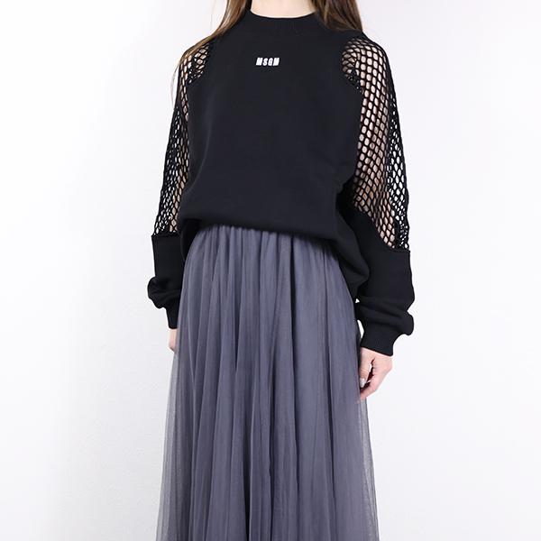 MSGM エムエスジーエム スウェットシャツ Mesh Detail