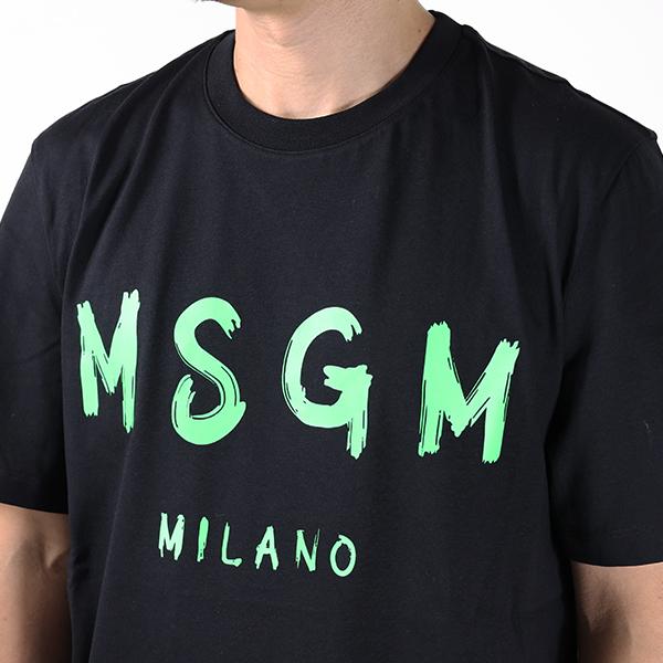 MSGM Tシャツ メンズ 半袖 コットン ロゴ 3640MM510F 247002 MSGM エムエスジーエム Tシャツ Logo T-Shirts 3640MM510F