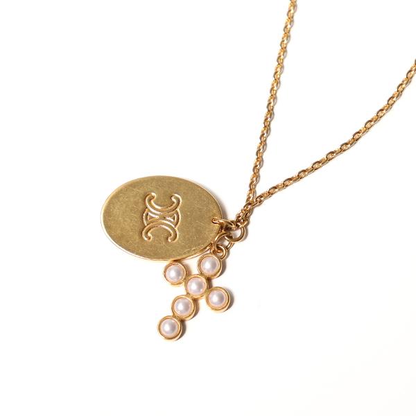 CELINE triomphe necklace セリーヌ トリオンフ CELINE】TRIOMPHE ミニ トリオンフ ネックレス (CELINE