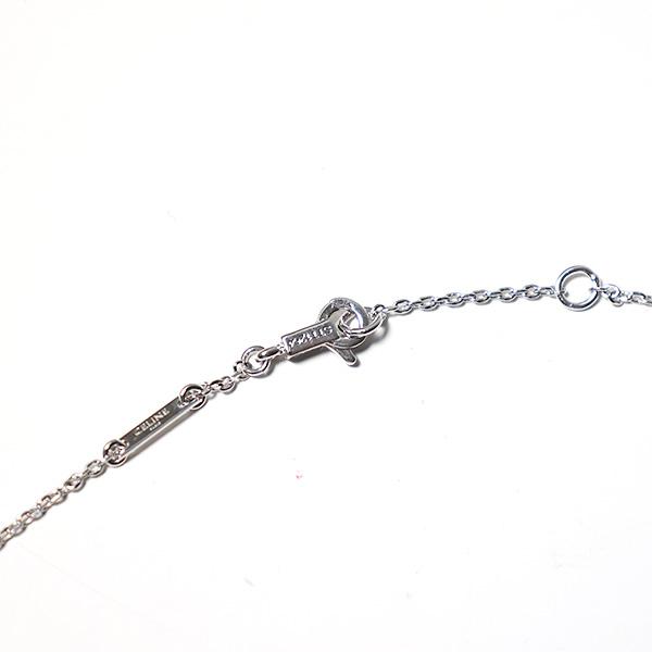 CELINE シルバーチェーンネックレス CELINE セリーヌ トリオンフ スモール グルメット チェーン