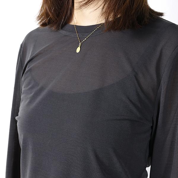 Ganni シアーシャツ 長袖 セミシアー シアーメッシュ T4242 GANNI Ganni ガニー シアーシャツ Sheer Mesh Long Sleeve T