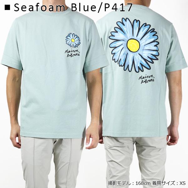 Maison Kitsuné フラワーロゴ刺繍 Tシャツ (新品未使用Lサイズ) MAISON KITSUNE（メゾン キツネ） Tシャツ Floating Flower Comfort T