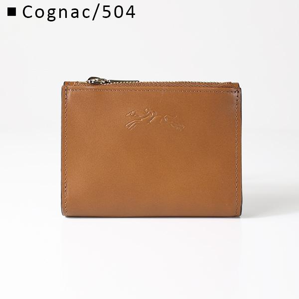 美品　LONGCHAMP(ロンシャン) 二つ折り財布 クロコ型押しレザー LONGCHAMP（ロンシャン） LONGCHAMP 2つ折り長財布(小銭入れ付き) LE