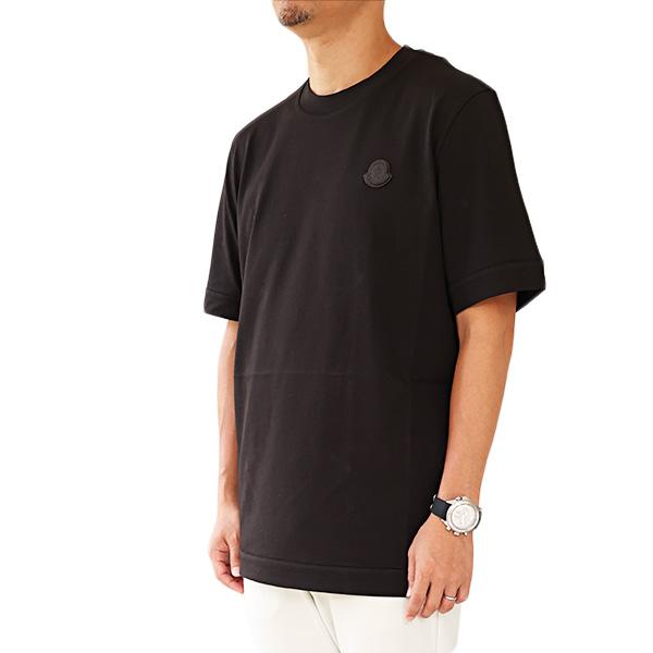 美品 モンクレール Tシャツ カットソー 肩レザーパッチ 長袖 ロゴ XS MONCLER（モンクレール） Tシャツ Logo Patch T-Shirts 918C000378390T