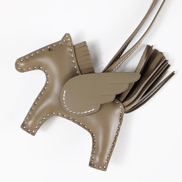 エルメス　ペガサス　HERMES ペガサスチャーム エルメス ロデオチャームペガサスPM エトゥープ アニョーミロ