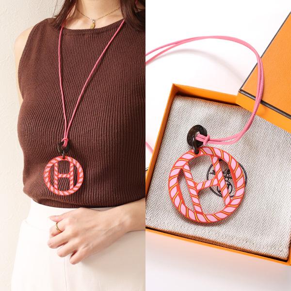 HERMES エルメスHエキップバッファローホーンネックレス エルメスペンダント ＜Hエキップ＞バッファロー・ホーン ネックレス
