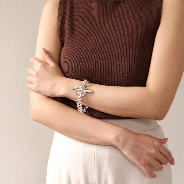 【上品なデザイン♪】HERMES★≪Chaine dAncre ≫ブレスレット HERMES エルメス ブレスレット Chaine Dancre Bracelet TGM