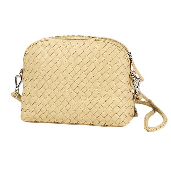 良品 dragonドラゴン Chunky Fellini Pochette レザーメッシュ ショルダーバッグ ホワイト レディース 古着 中古 USED Dragon Diffusion - Chunky Fellini Pochette Pearl