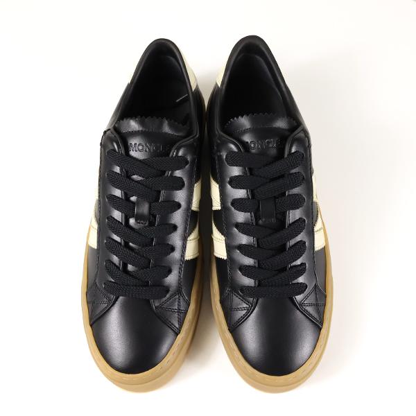 MONCLER 刺繍デザイン ブラックスニーカー MONCLER（モンクレール） スニーカー MONACO2 Low Top Sneakers モナコ