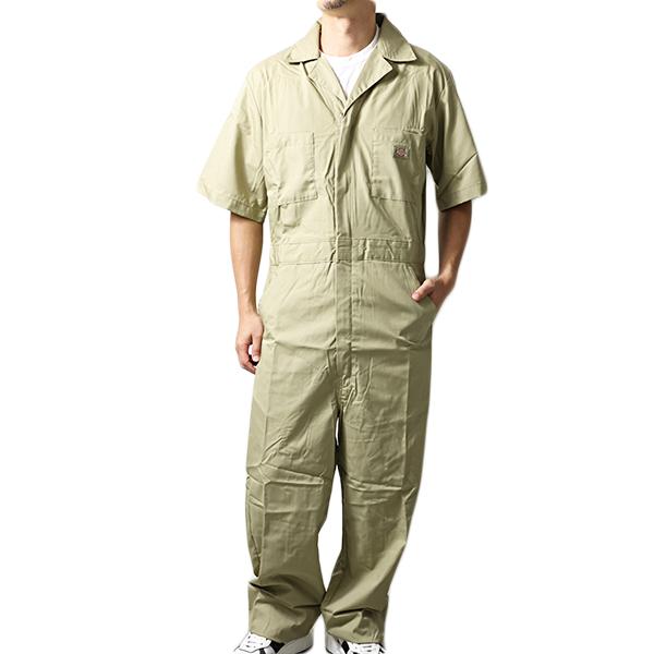 バランスウェアデザインANAHEIM AREYツナギ　XL　ベージュbal Dickies（ディッキーズ） つなぎ Short Sleeve Coverall 33999 Regular