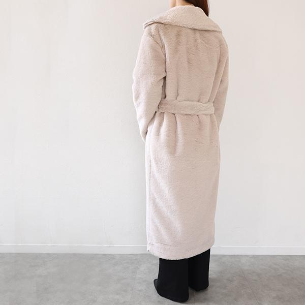 HERNO ヘルノ ロングコート Eco Fur Long Coat CA000586D 12422