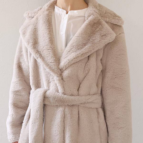 HERNO ヘルノ ロングコート Eco Fur Long Coat CA000586D 12422