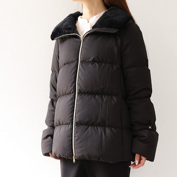 ぴ*か様 Herno ヘルノ　ダウンジャケット　アレンデール　ブラック　サイズ4 HERNO（ヘルノ） ダウンジャケット Arendelle Jaclet アレンデール