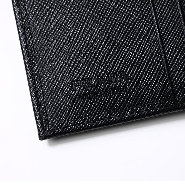 PRADA プラダ 二つ折り財布 Saffiano Leather Wallet 2MO010 QHH メンズ サフィアーノ レザー ミニ財布 小銭入れなしの画像