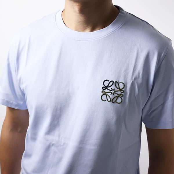 LOEWE ロエベ H526Y22XA4 リラックスフィット Tシャツ サイズXS ライトブルー アナグラム刺繍  半袖カットソー LOEWE ロエベ H526Y22XA4 リラックスフィット Tシャツ サイズXS ライト