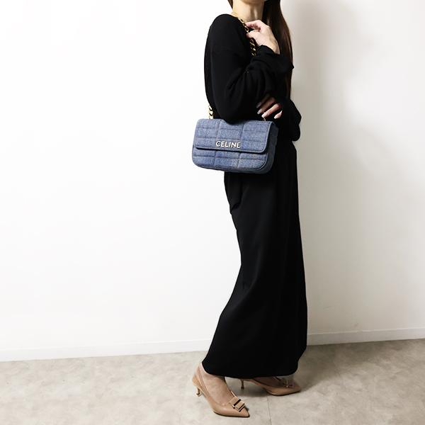CELINE セリーヌ ショルダーバッグ Celine Logo Denim Chain Shoulder