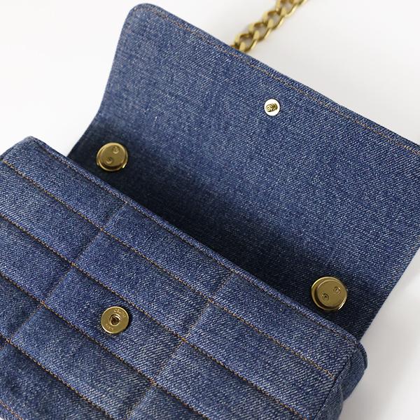 CELINE セリーヌ ショルダーバッグ Celine Logo Denim Chain Shoulder