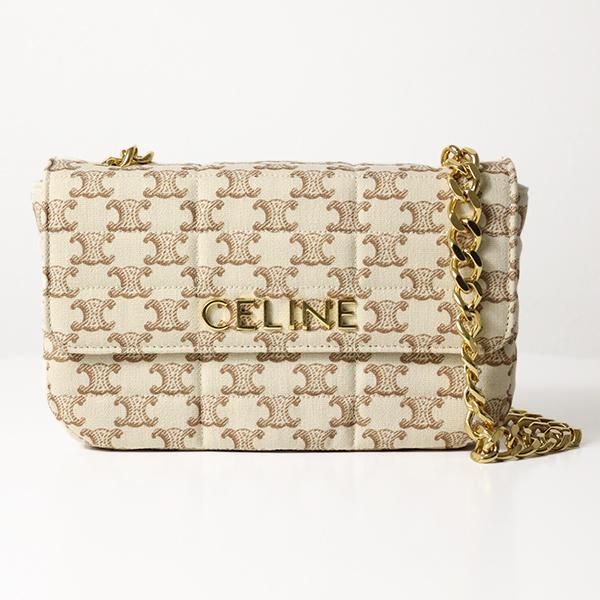 良品✨CELINE セリーヌ トリオンフ ロゴ型押し　ショルダーバッグ チェーン CELINE セリーヌ ショルダーバッグ Celine Logo Triomphe Chain