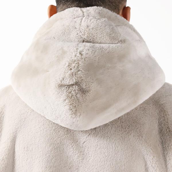 TATRAS タトラス ボアジャケット Bomos Boa Blouson ボモス MTAT24A4858-L メンズ エコファー フード付き ジップアップ ロゴパッチ アウターの画像