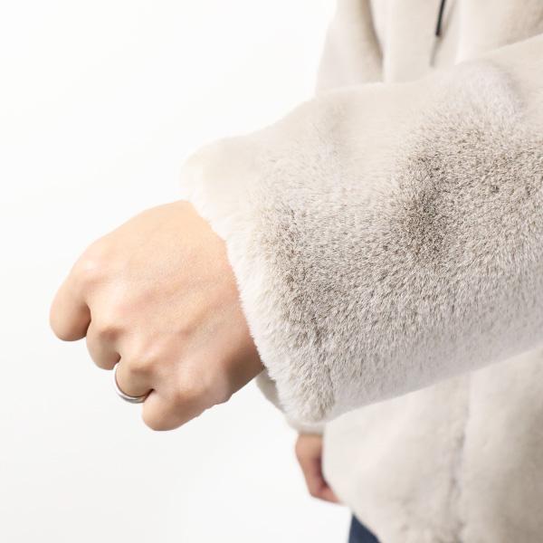 TATRAS タトラス ボアジャケット Bomos Boa Blouson ボモス MTAT24A4858-L メンズ エコファー フード付き ジップアップ ロゴパッチ アウターの画像