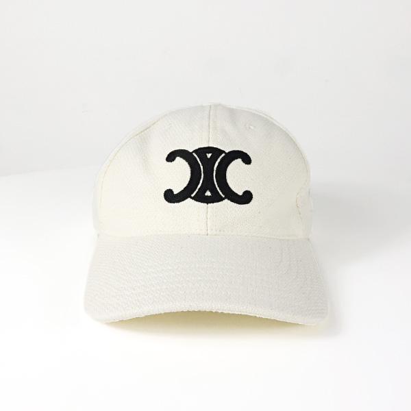 CELINE セリーヌ ベースボールキャップ Triomphe Baseball Cap AA049350Q メンズ レディース トリオンフ ウール混 帽子 キャップの画像
