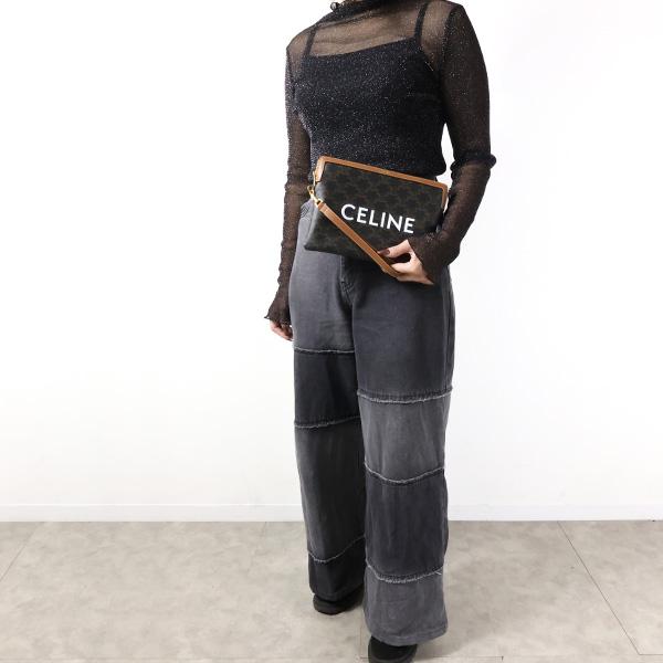 CELINE（セリーヌ） ポーチ Triomphe Canvas Small Pouch 10J502FES