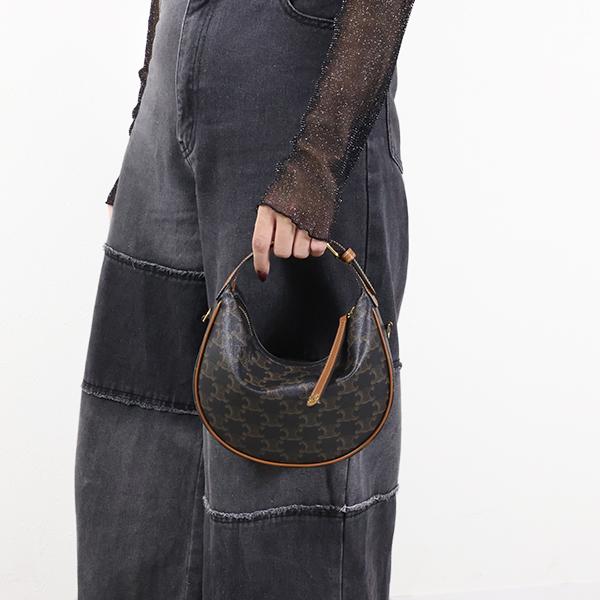 CELINE Triomphe キャンバス ミニ ショルダーバッグ CELINE（セリーヌ） ショルダーバッグ TEEN LULU Triomphe Canvas
