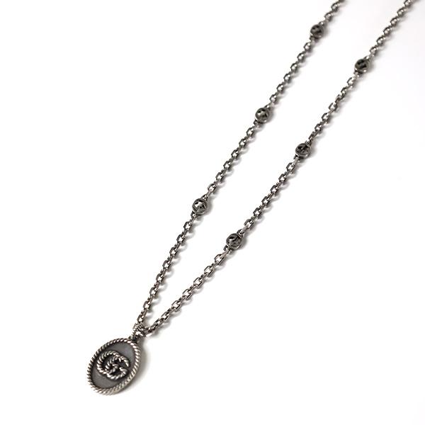 GUCCI（グッチ） ネックレス Silver Oxidised Marmont GG Necklace GG