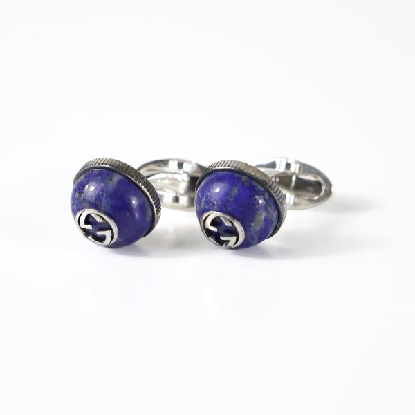 GUCCI（グッチ） カフスボタン Interlocking G Lapis Cufflinks
