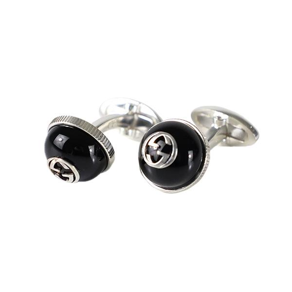 GUCCI（グッチ） カフスボタン Interlocking G Onyx Cufflinks