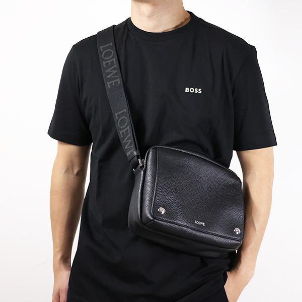 LOEWE ぺブル メッセンジャーバッグ ブラック ショルダーバッグ アナグラム LOEWE（ロエベ） ショルダーバッグ Pebble Messenger Bag ペブル