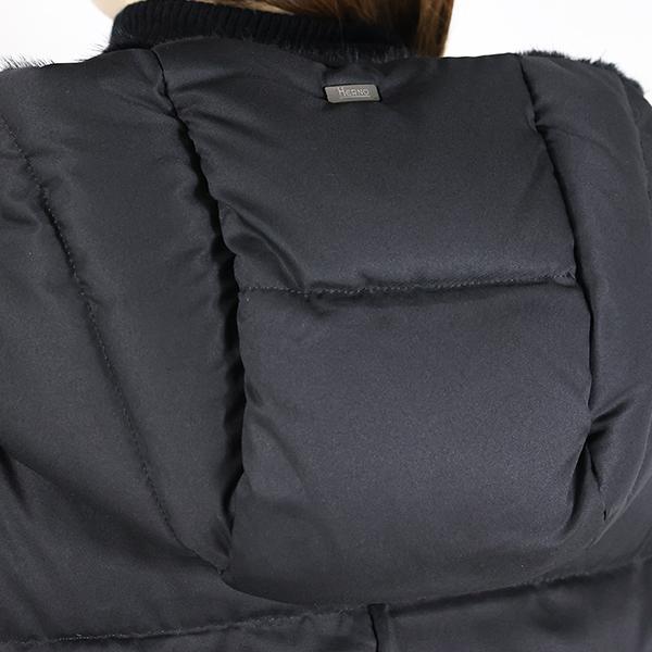 HERNO ヘルノ ダウンコート A-Shape Fur Down Coat PI001948D 12414Z レディース Aシェイプ 撥水 フェイクファー ポーラテック フード付き アウターの画像
