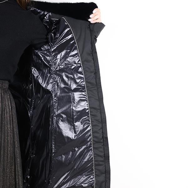 HERNO ヘルノ ダウンコート A-Shape Fur Down Coat PI001948D 12414Z レディース Aシェイプ 撥水 フェイクファー ポーラテック フード付き アウターの画像