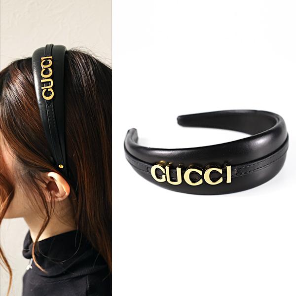 GUCCI（グッチ） カチューシャ Logo Leather Headband 769249 3HARH