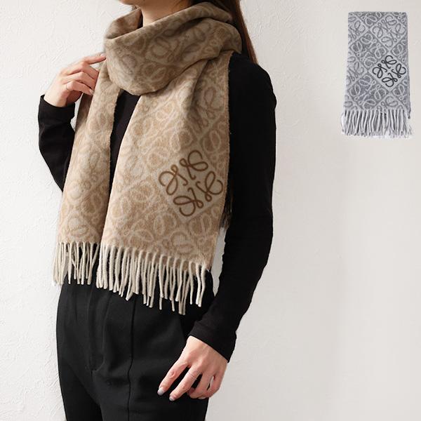 ☆LOEWE ☆アナグラム ウールカシミヤ アンサンブル☆ LOEWE（ロエベ） マフラー Wool Cashmire Anagram Scarf アナグラム