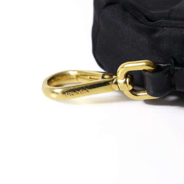 【美品】PRADA プラダ ポーチ リボン ナイロン　金具　ゴールド PRADA（プラダ） 【LaGヴィンテージ】PRADA ポーチ Ribbon Motif Nylon