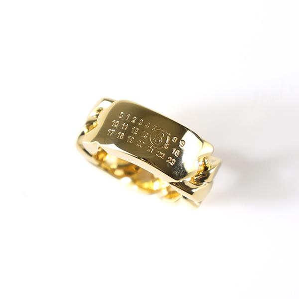 【LaGアウトレット】MM6 エムエムシックス リング Numbering Chin Ring SM6UQ0104 P8371 レディース 指輪 ナンバリング チェーン ブラス アクセサリーの画像