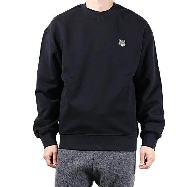 MAISON KITSUNE ブラック長袖スウェット Lサイズ MAISON KITSUNE（メゾン キツネ） スウェットシャツ SPEEDY FOX PATCH