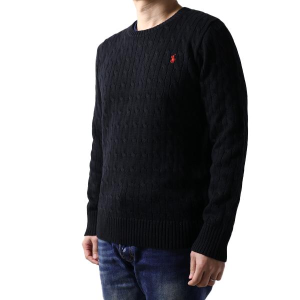 Polo Ralph Lauren 黒 長袖セーター POLO RALPH LAUREN（ポロ・ラルフローレン） ニット Cotton Cable Knit
