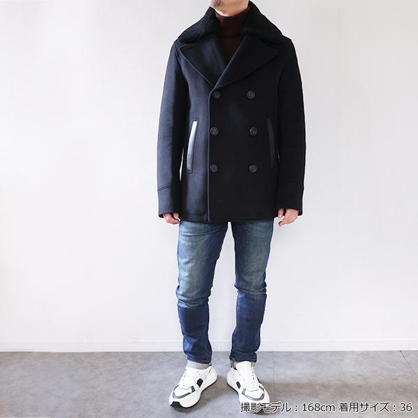 MACKAGE マッカージュ ピーコート COLE メンズ ウール ムートン襟 ショートコート 中綿 フードなし アウターの画像