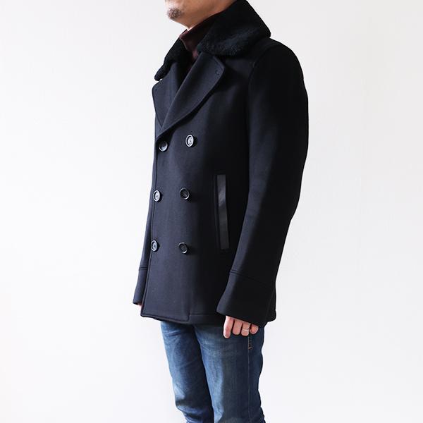 MACKAGE マッカージュ ピーコート COLE メンズ ウール ムートン襟 ショートコート 中綿 フードなし アウターの画像
