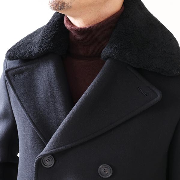 MACKAGE マッカージュ ピーコート COLE メンズ ウール ムートン襟 ショートコート 中綿 フードなし アウターの画像