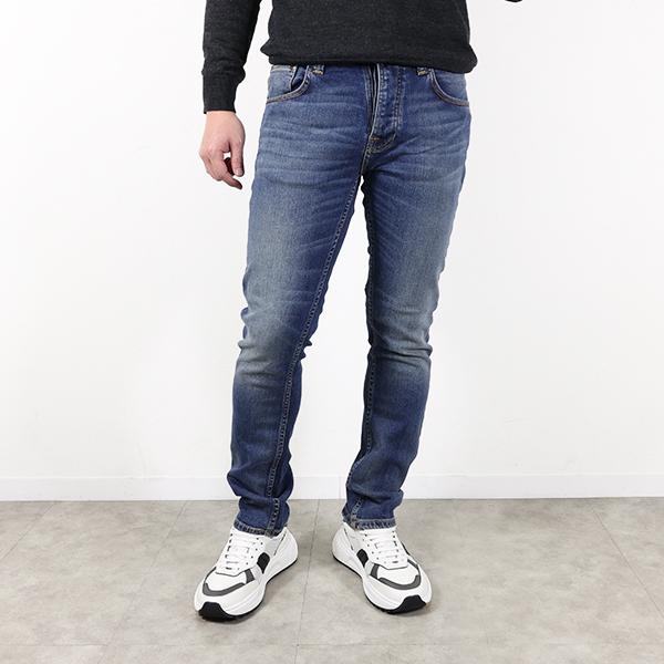 新品　ヌーディージーンズ Nudie Jeans パッチワーク デニム ダメージ Nudie Jeans（ヌーディージーンズ） デニムパンツ Grim Tim Denim