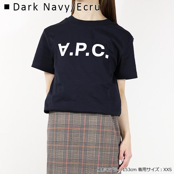 A.P.C. アーペーセー Tシャツ Logo Crewneck T-Shirts COHBM M26384 レディース 半袖 フロッキーロゴ クルーネックの画像