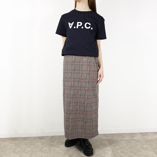 A.P.C. アーペーセー Tシャツ Logo Crewneck T-Shirts COHBM M26384 レディース 半袖 フロッキーロゴ クルーネックの画像