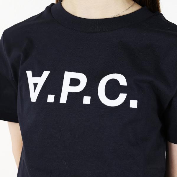 A.P.C. アーペーセー Tシャツ Logo Crewneck T-Shirts COHBM M26384 レディース 半袖 フロッキーロゴ クルーネックの画像