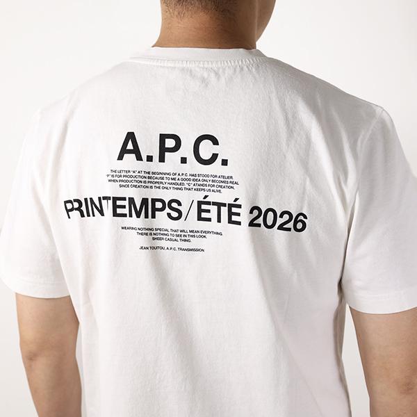 A.P.C. アーペーセー Tシャツ APC Printemps 26 T-Shirts COHBS M26465 メンズ 半袖 クルーネック ロゴT カットソーの画像