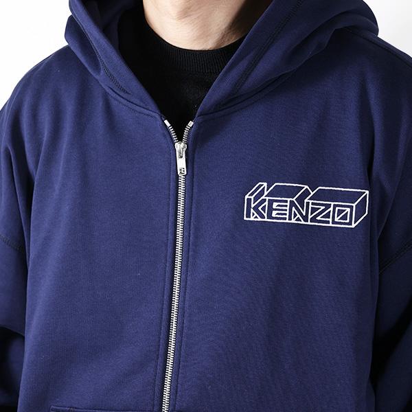 KENZO（ケンゾー） ジップアップパーカー Zipped Up Cotton Hoodie 