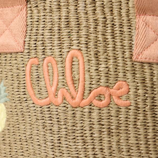 クロエ かごバッグ アプリコット パイナップル 刺繍 ロストロー C20873 Chloe（クロエ） かごバッグ Logo Bucket Bag C20873 レディース