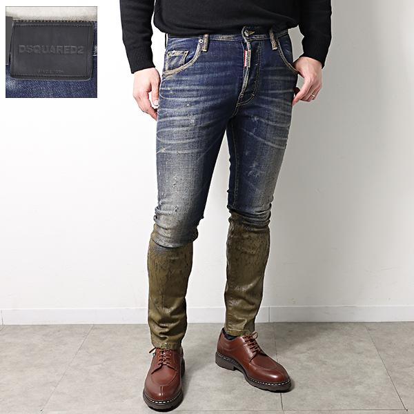 Dsquared2 ディースクエアード ジーンズ SKATER JEAN スケーター S71LB1519 S30664 メンズ デニムパンツ スリムフィット ストレッチ マッドペイント